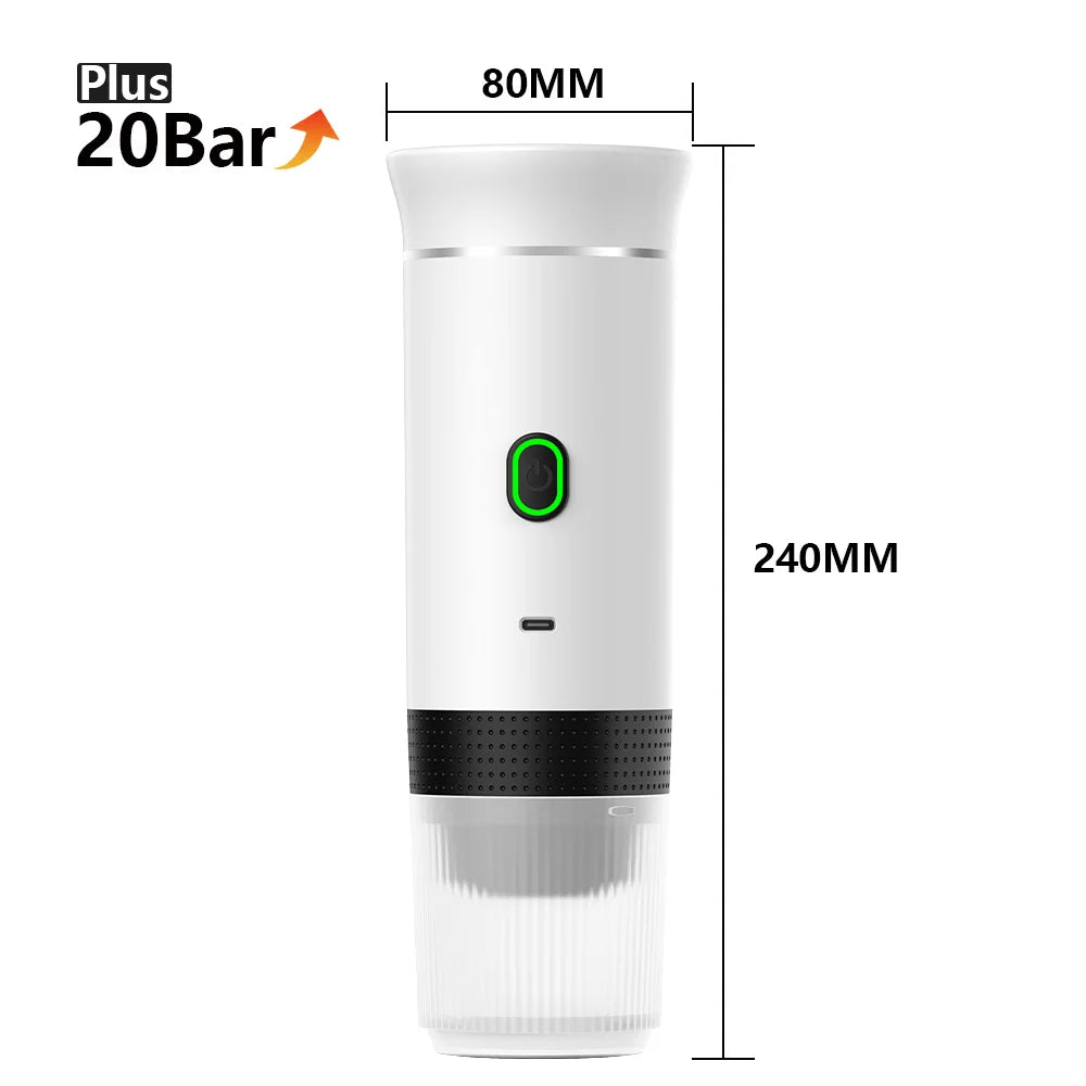 3-in-1 Wireless Portable Coffee Maker – For Car, Home & Travel