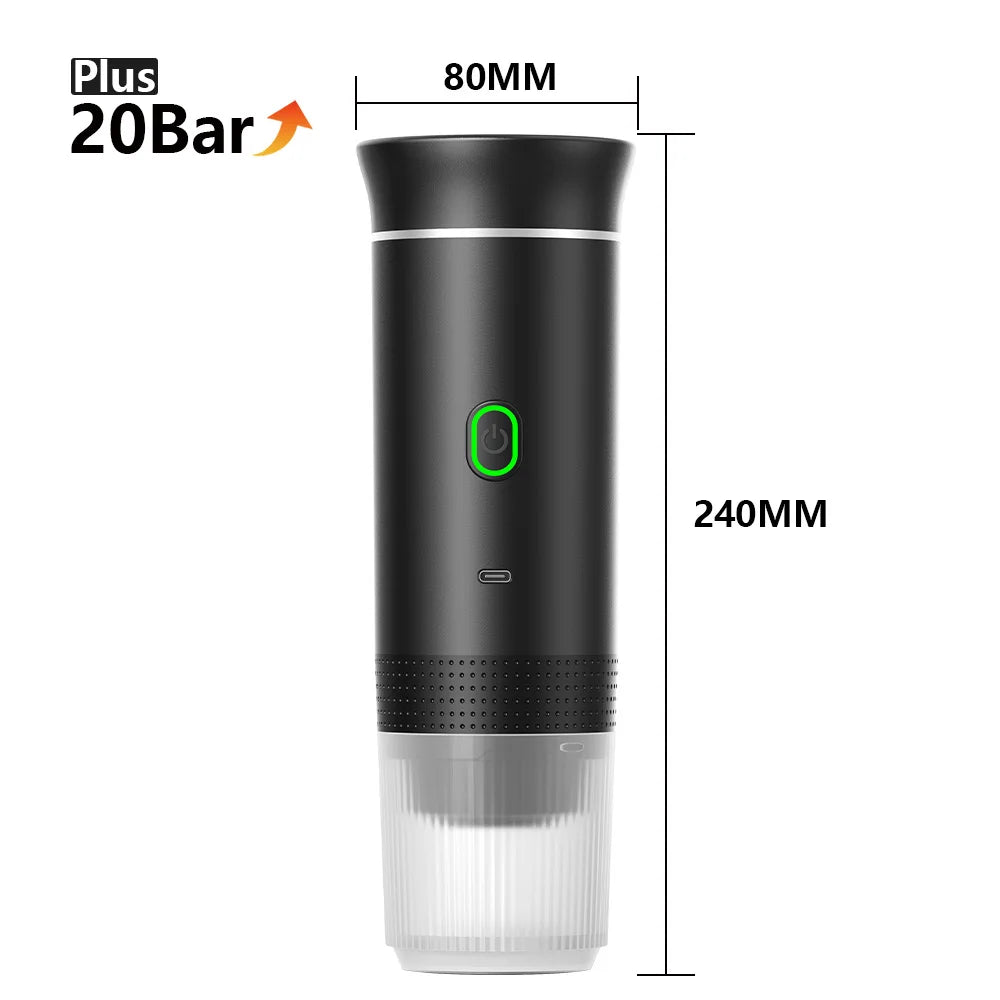 3-in-1 Wireless Portable Coffee Maker – For Car, Home & Travel
