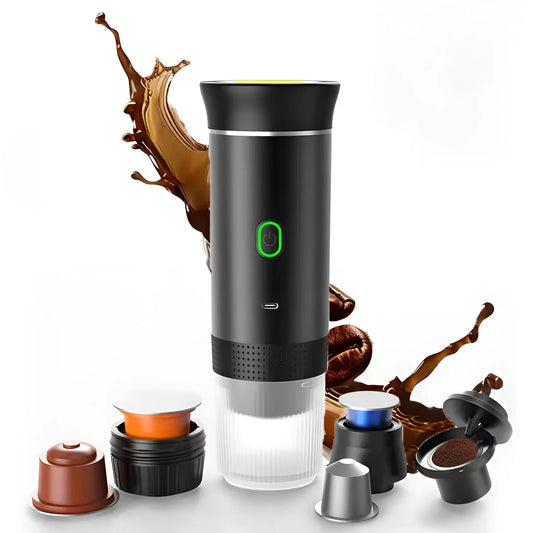 3-in-1 Wireless Portable Coffee Maker – For Car, Home & Travel